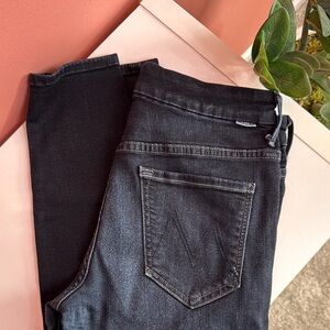MOTHER High Waisted Looker Skinny Jeans in Coffee, Tea, or Me?